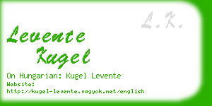 levente kugel business card